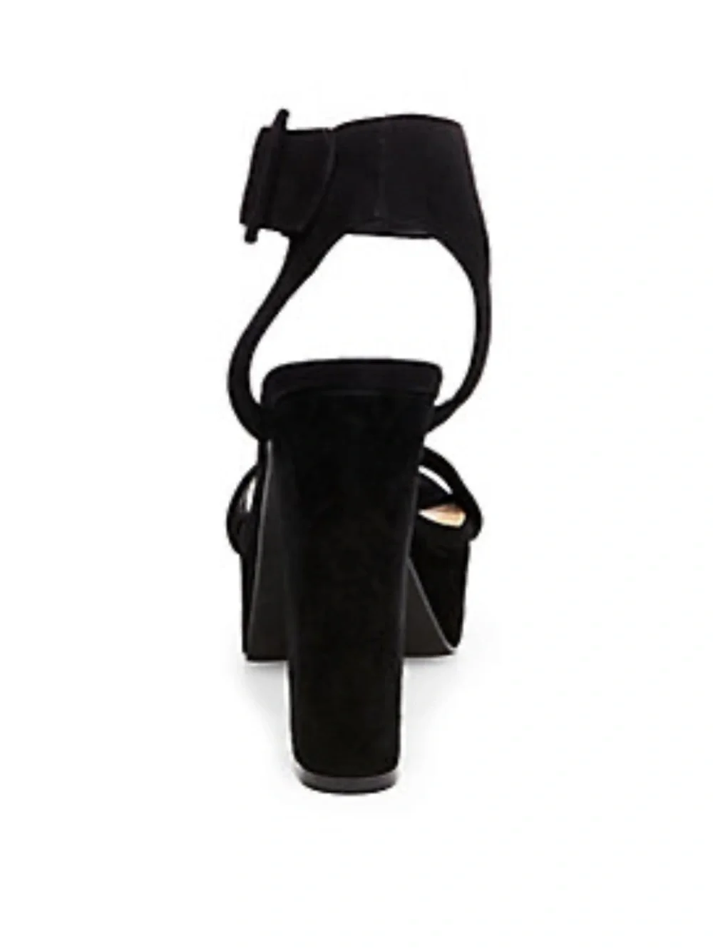 Steve Madden Black Suede Platform Block-Heel Sandals